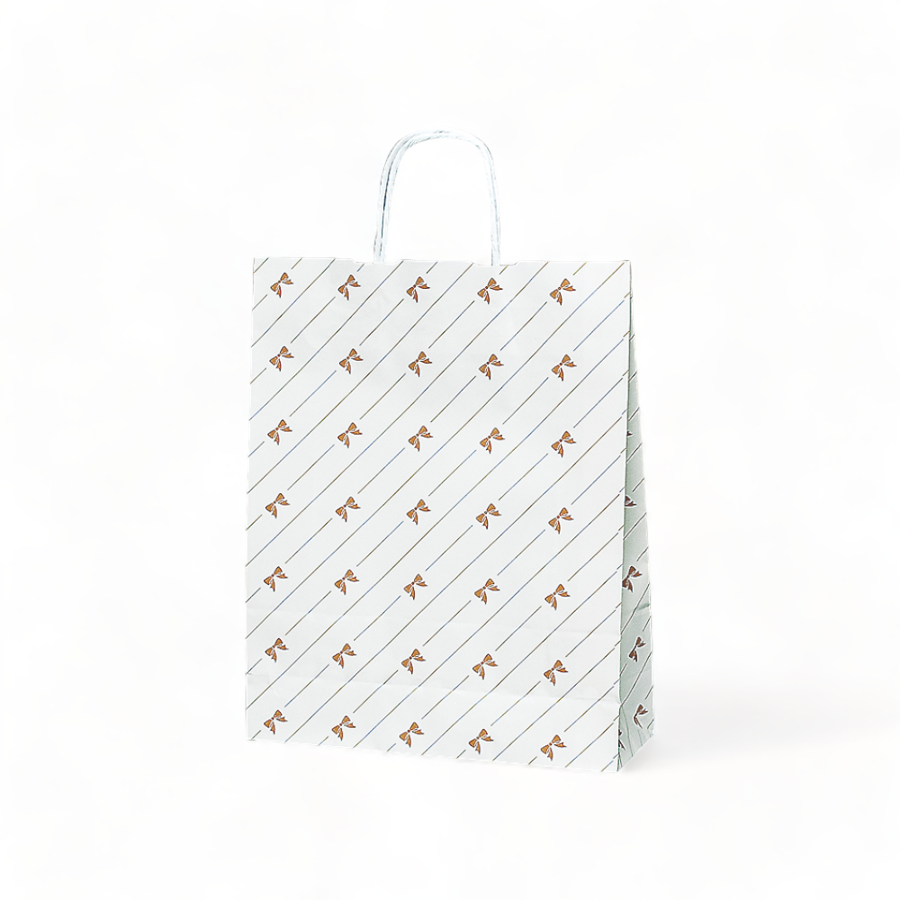 ラッピーバッグ　No.２　リボンストライプ