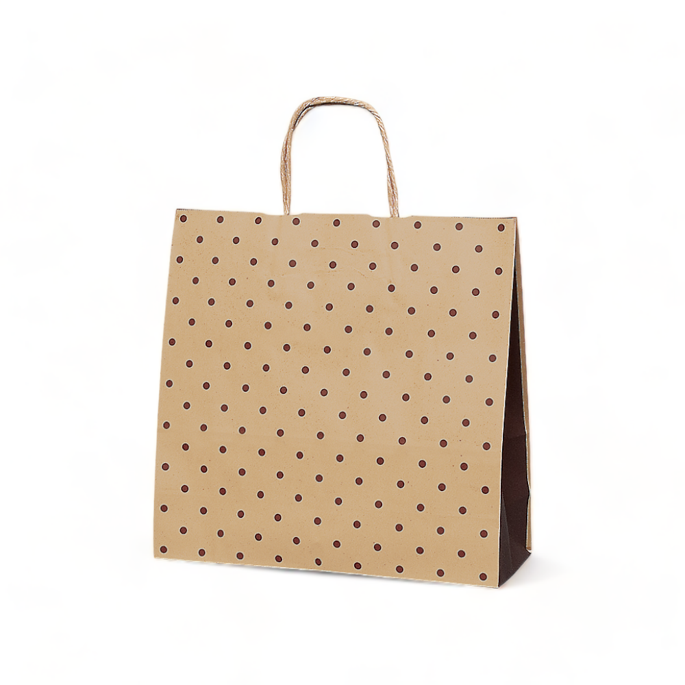 ラッピーバッグ　No.３　水玉茶