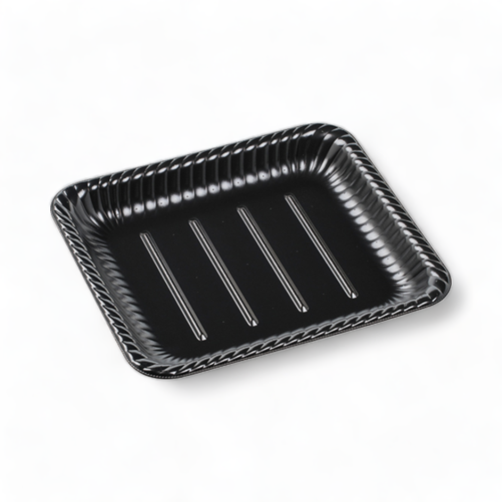 ティアラ角皿25-22 本体 エコ黒 (246×221×27mm)