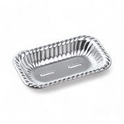 ティアラ角皿A12-30 本体 銀 (196×120×30mm)