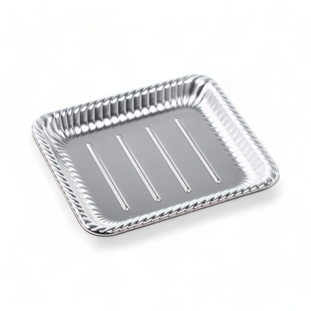 ティアラ角皿25-22 本体 銀 (246×221×27mm)