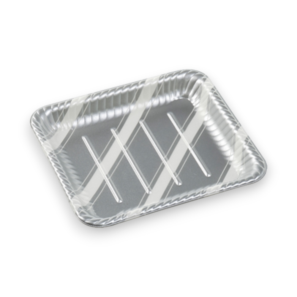 MFPティアラ角皿25-22 スラン銀 (246×221×27mm)