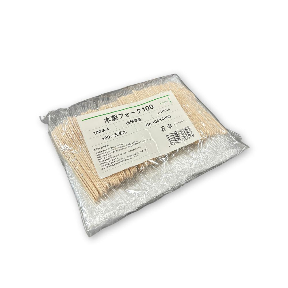 木製フォーク100 （透明単袋入）