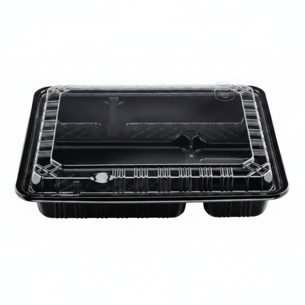 弁当容器 CK－2－2 黒セット （OPS） 240.0×202.0×32.0mm 50枚