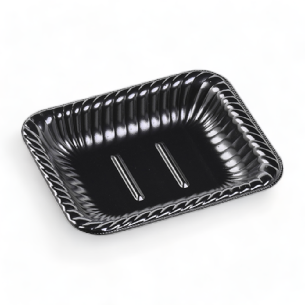 ティアラ角皿17-14 本体 エコ黒 (169×141×27mm)