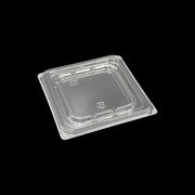 テイクアウト容器 T-DLV角12-12内外嵌合K蓋 穴有 118×118×8mm 50枚