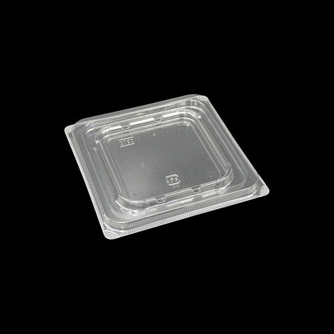 テイクアウト容器 T-DLV角12-12内外嵌合K蓋 穴有 118×118×8mm 50枚