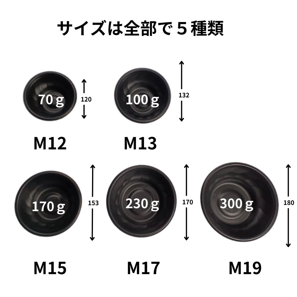 SD咲き丼 M12 BK 蓋別売