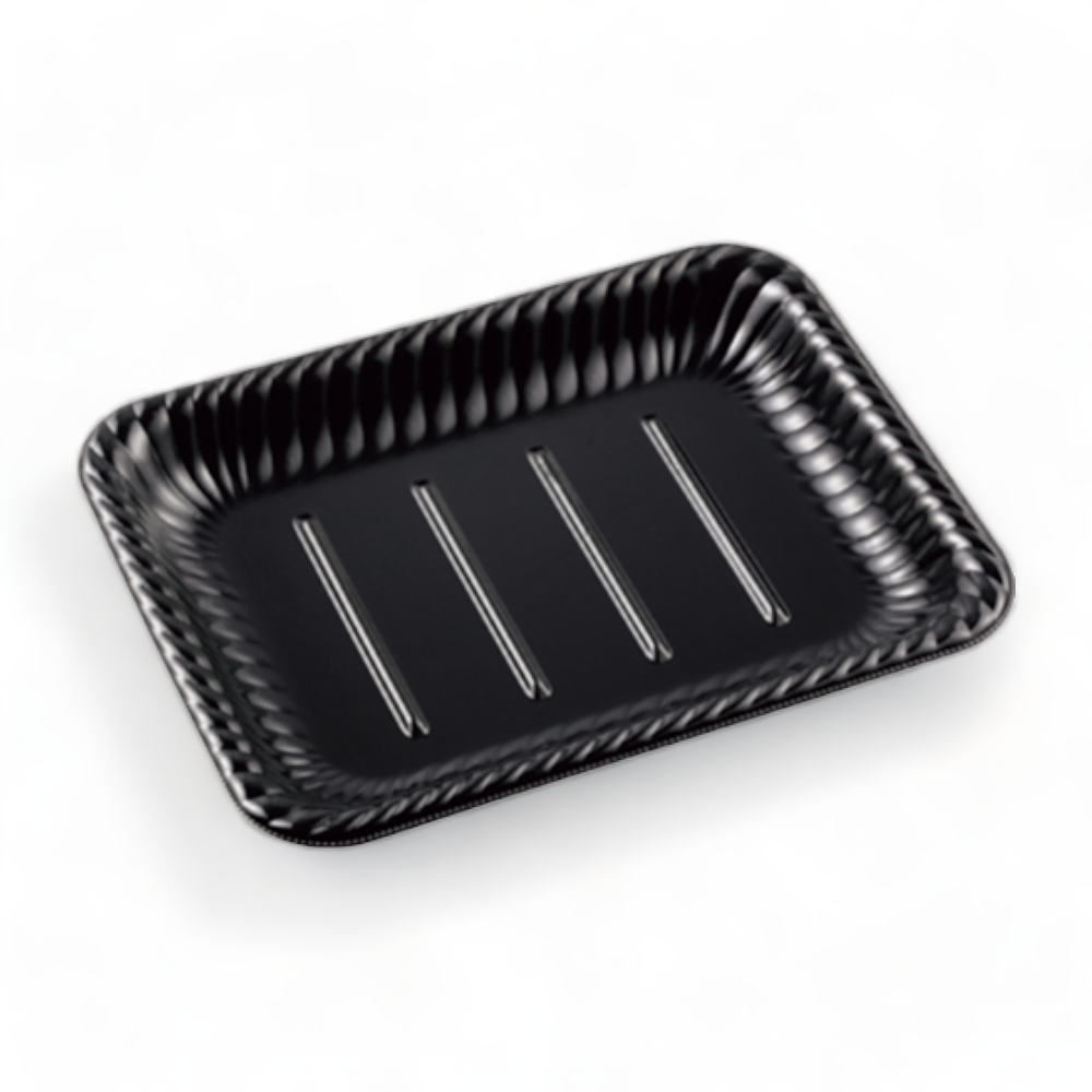 ティアラ角皿25-19 本体 エコ黒 (246×191×27mm)