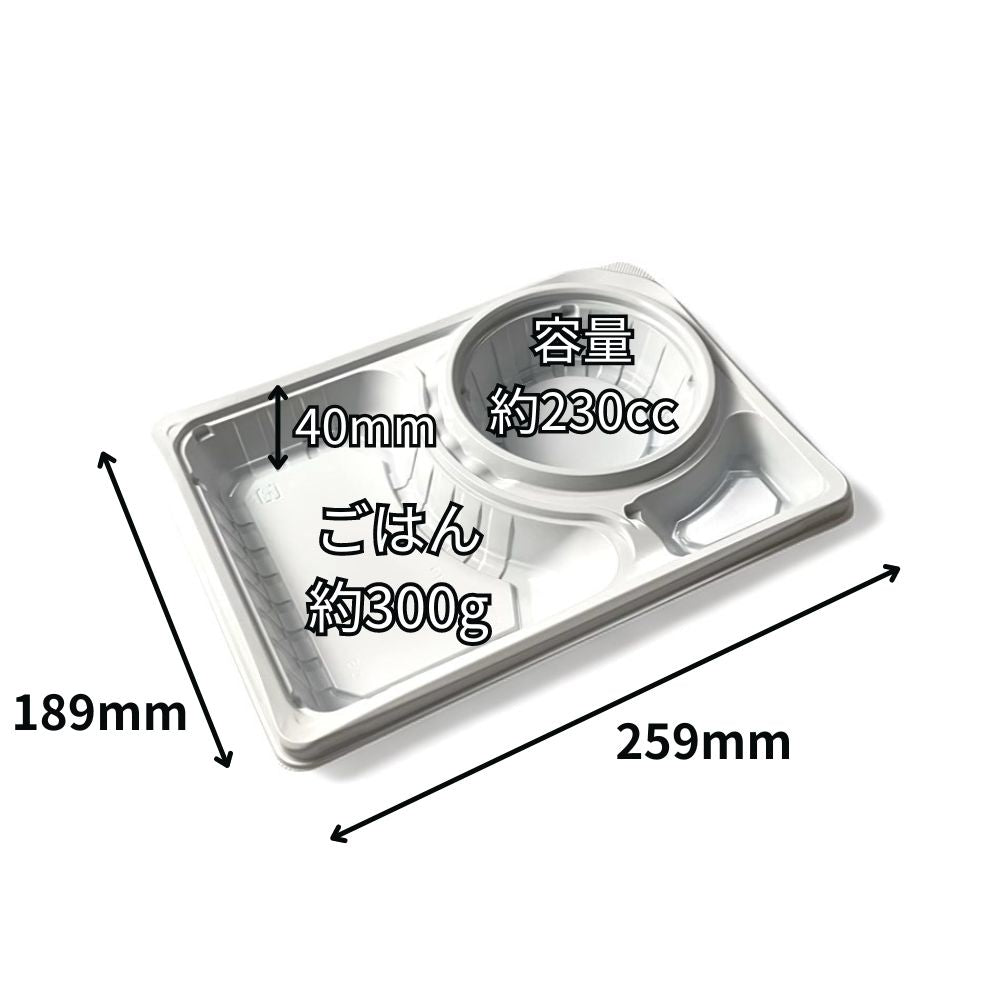 DL-26-19 白 本体 蓋別売 (259×189×40mm)