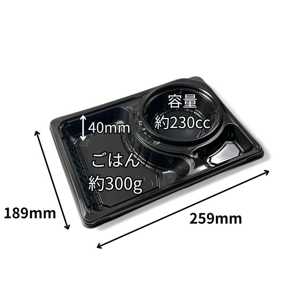 DL-26-19 黒 本体 蓋別売 (259×189×40mm)