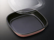 寿司容器 寿司桶折-3 桃山 黒 (ボ) 蓋付