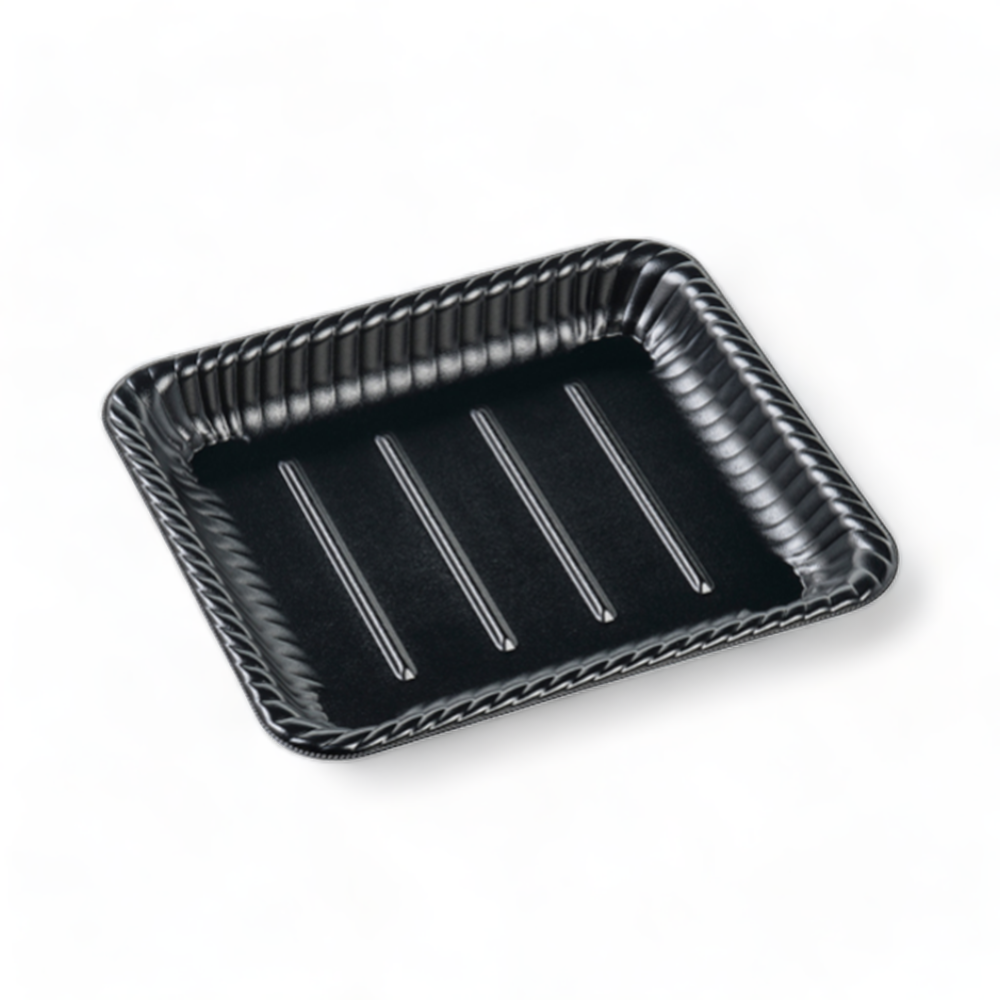 MFPティアラ角皿25-22本体 D黒W (246×221×27mm)