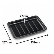 ティアラ角皿36-26 本体 エコ黒 (358×257×27mm)