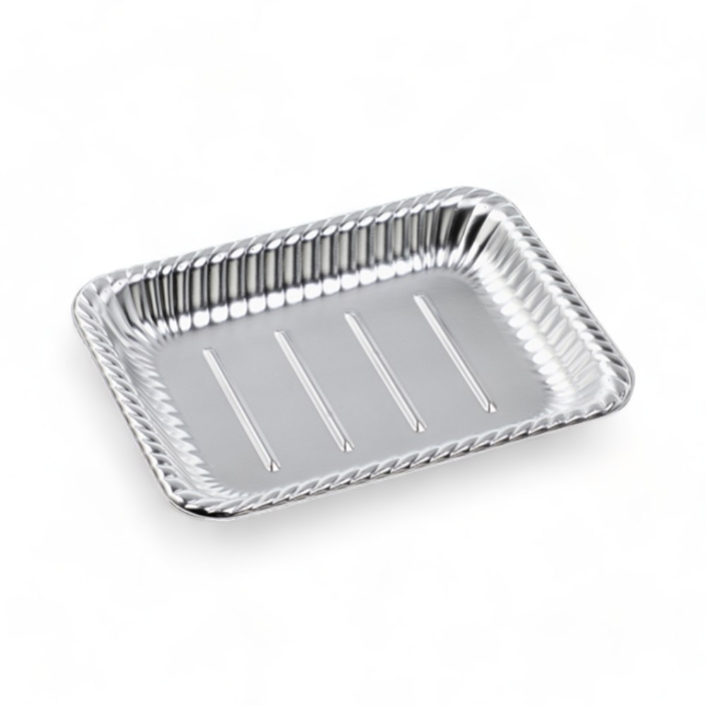 ティアラ角皿25-19 本体 銀 (246×191×27mm)