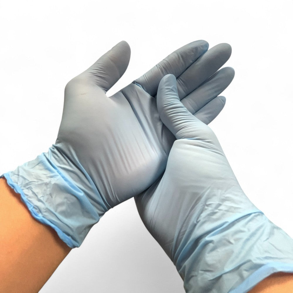 ニトリルフィットグローブL ブルー 粉なし