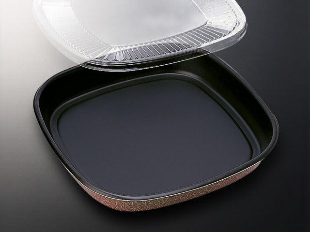 寿司容器 寿司桶折-5 桃山 黒 (ボ) 蓋付