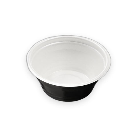 麺容器 DLV麺丼16(68)MFP 白黒 160×160×68mm 50枚
