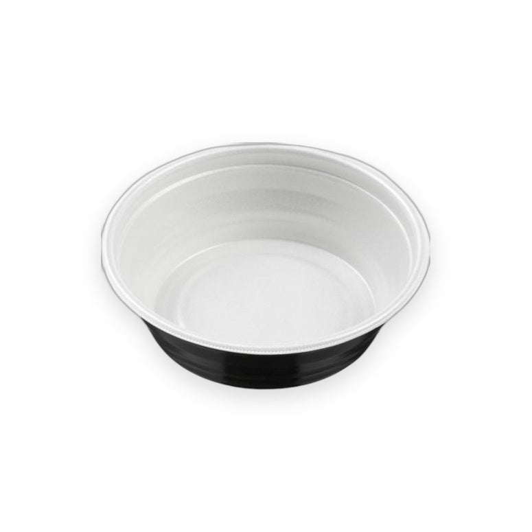 麺容器 DLV麺丼20(58)MFP 白黒 196×196×58mm 50枚