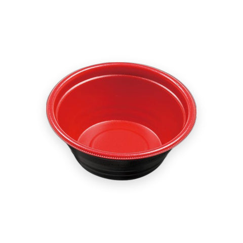 麺容器 DLV麺丼15(58)MFP M赤黒 145×145×58mm 50枚