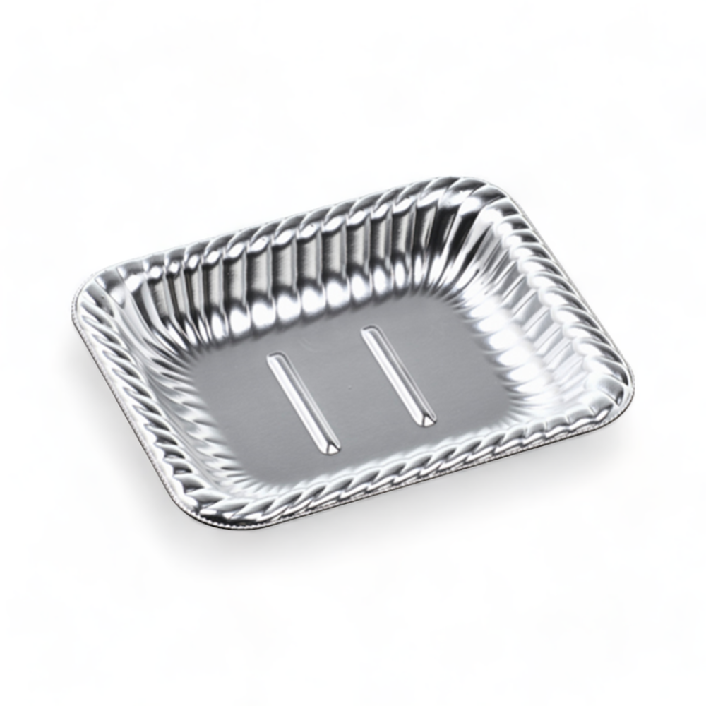 ティアラ角皿17-14 本体 銀 (169×141×27mm)