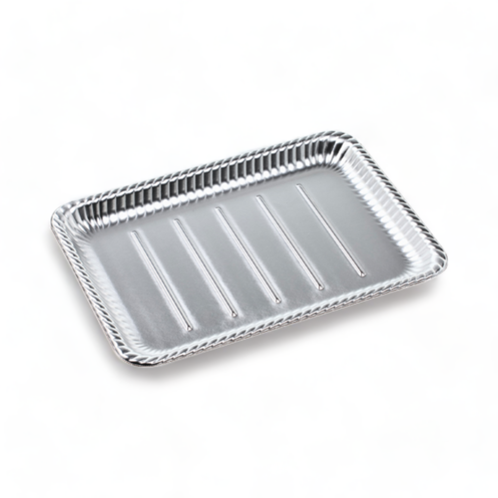 ティアラ角皿36-26 本体 銀 (358×257×27mm)