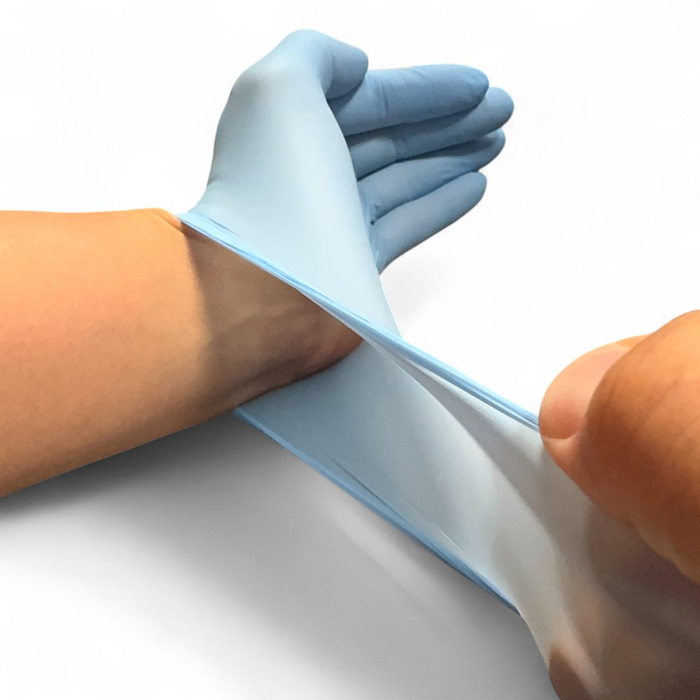 ニトリルフィットグローブL ブルー 粉なし