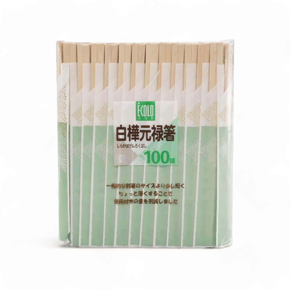 白樺元禄箸 100膳　袋入
