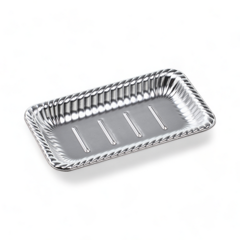 ティアラ角皿25-14 本体 銀 (246×140×27mm)