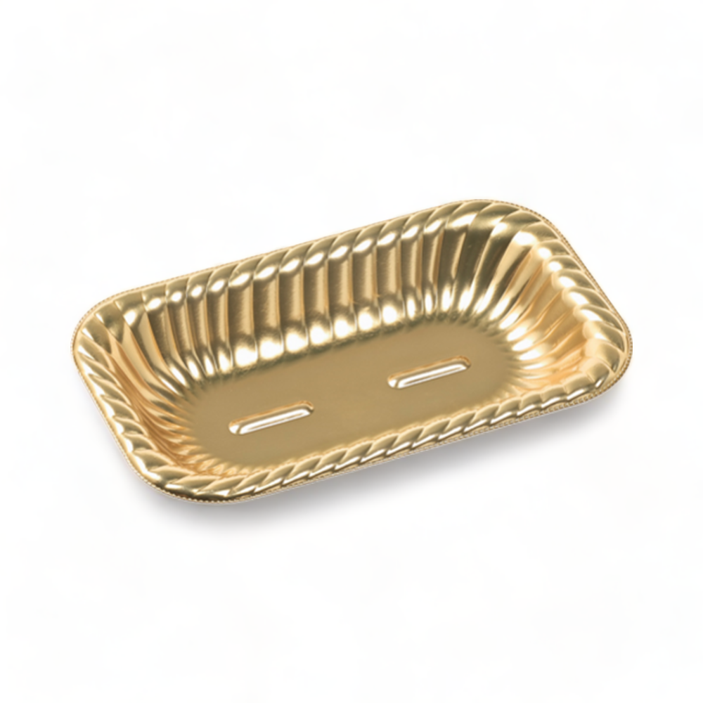 ティアラ角皿A12-30 本体 金 (196×120×30mm)