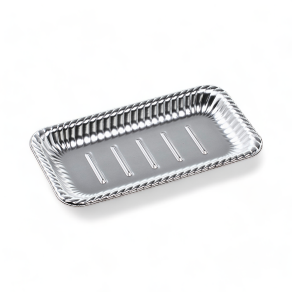 ティアラ角皿29-15 本体 銀 (285×155×27mm)