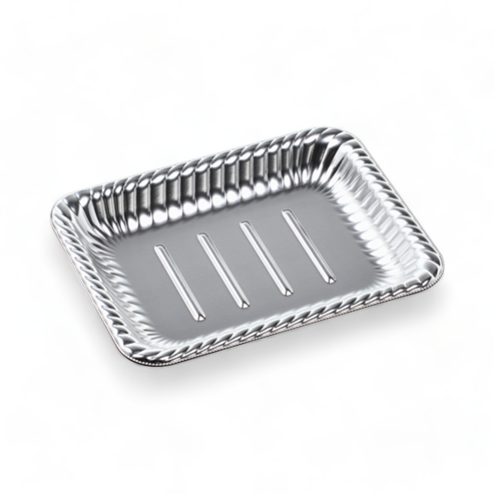 ティアラ角皿22-17 本体 銀 (219×171×27mm)