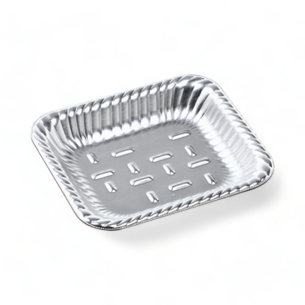 ティアラ角皿A17-30 本体 銀 (196×171×30mm)