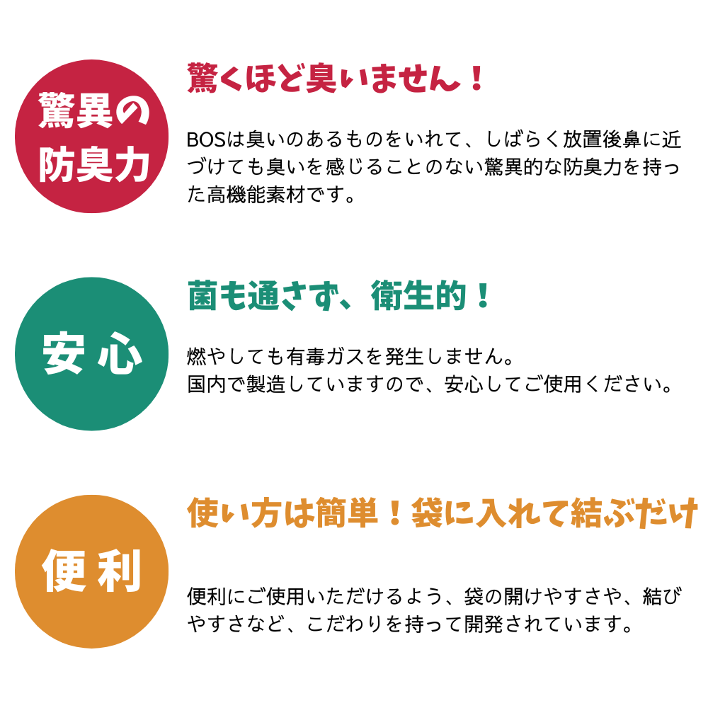 臭わない袋　BOS　S箱型　BOS-2121