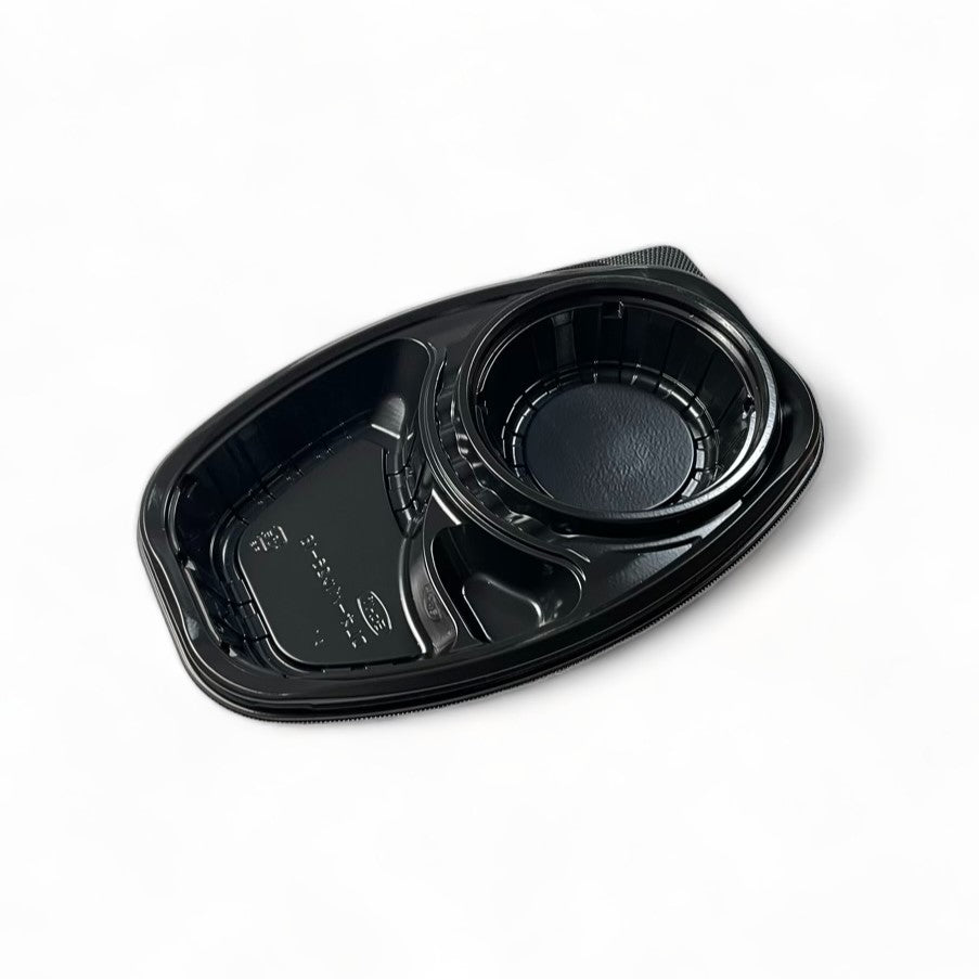 DLオーバル26-18 黒 蓋別売 (260×175×40mm)