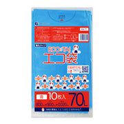 サンキョウプラテック ゴミ袋 KN-71 青 70L （800×900×0.02mm）1袋10枚×60冊