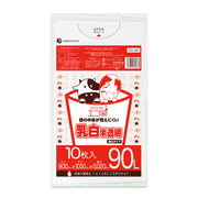 サンキョウプラテック ゴミ袋 KS-94 乳白半透明 90L （900×1000×0.02mm）1袋10枚×50冊