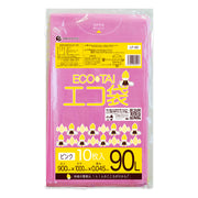 サンキョウプラテック ゴミ袋 LP-90 ﾋﾟﾝｸ 90L （900×1000×0.045mm）1袋10枚×30冊