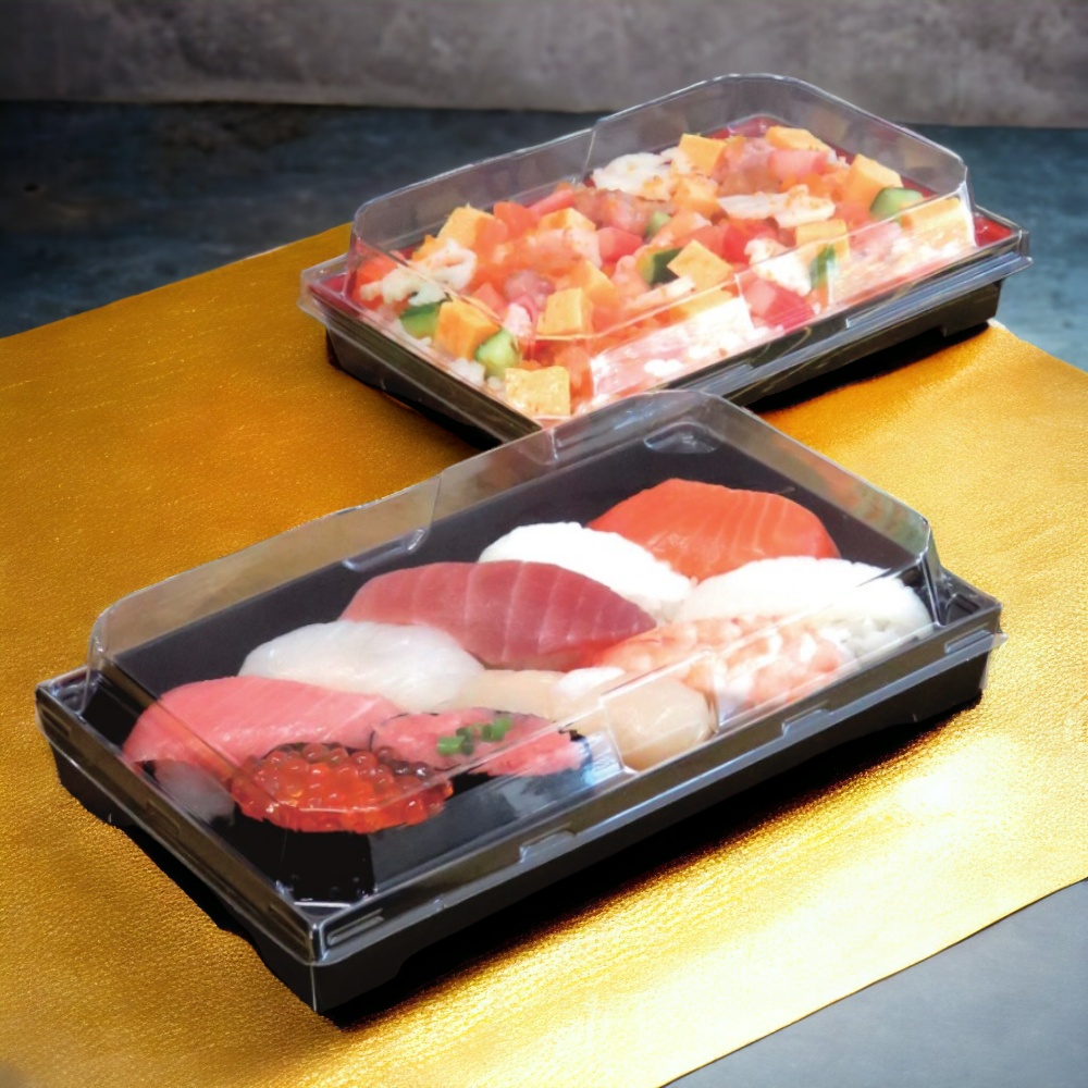 中央化学 寿司容器 SKS 17-12 赤-黒金