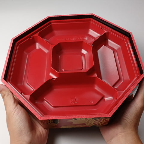 WPS-八角280V 御所車黒 エコ蓋付 (280×280×48mm)