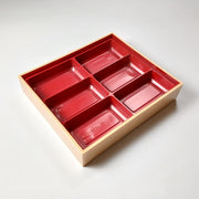 WPS角255-220V柾目朱 エコ蓋付 (255×220×48mm)