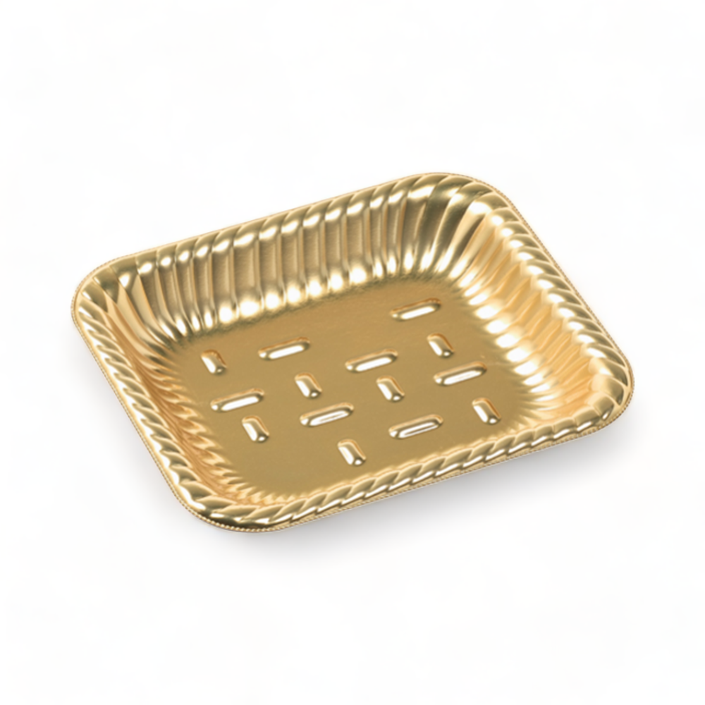 ティアラ角皿A17-30 本体 金 (196×171×30mm)