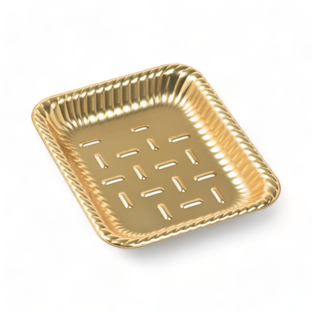 ティアラ角皿A24-30 本体 金 (240×196×30mm)