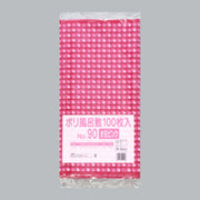 風呂敷 ポリ風呂敷 束包装 No.90 水玉ピンク（900×900×0.035mm）福助工業