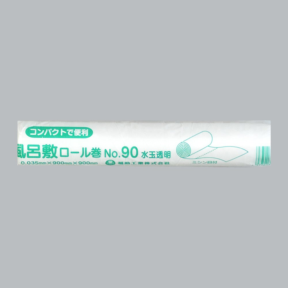 風呂敷 風呂敷ロール巻 No.90 水玉透明（900×900×0.035mm）福助工業