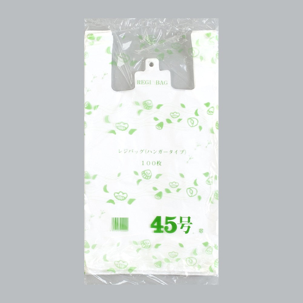 レジ袋 レジバッグ 関西 No.45（0.022×450(300)×550mm）福助工業