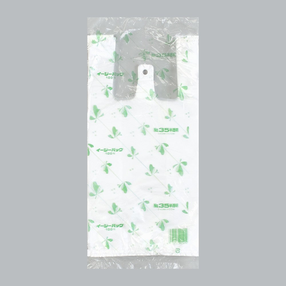 レジ袋 イージーバッグ 関西 半透明タイプ No.35（0.014×340(215)×420mm）福助工業