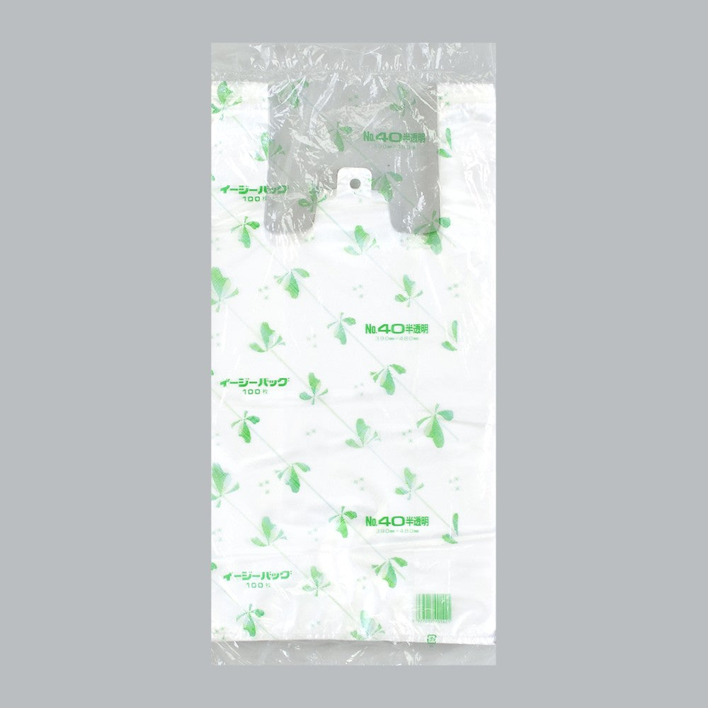 レジ袋 イージーバッグ 関西 半透明タイプ No.40（0.016×390(255)×480mm）福助工業