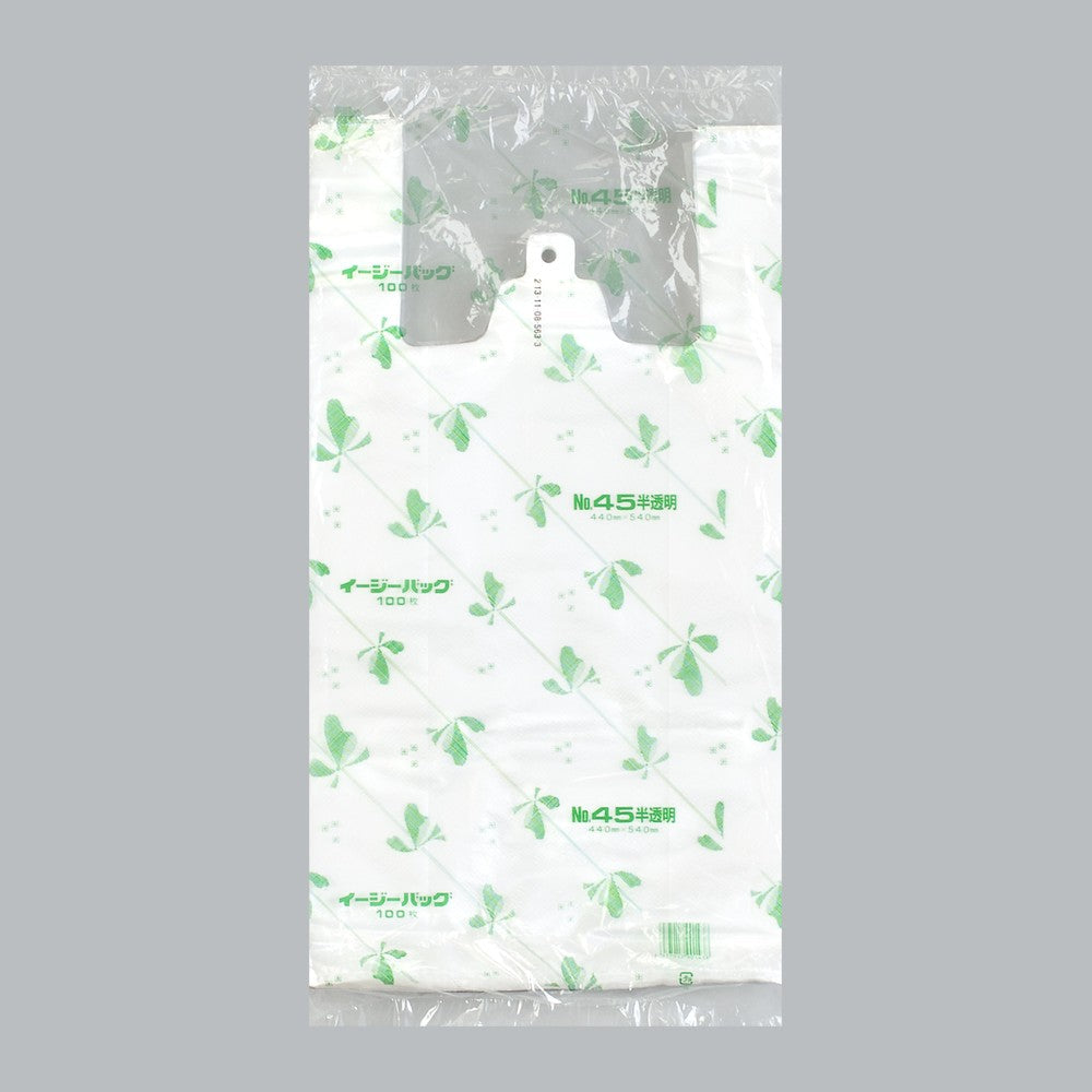 レジ袋 イージーバッグ 関西 半透明タイプ No.45（0.019×440(295)×540mm）福助工業