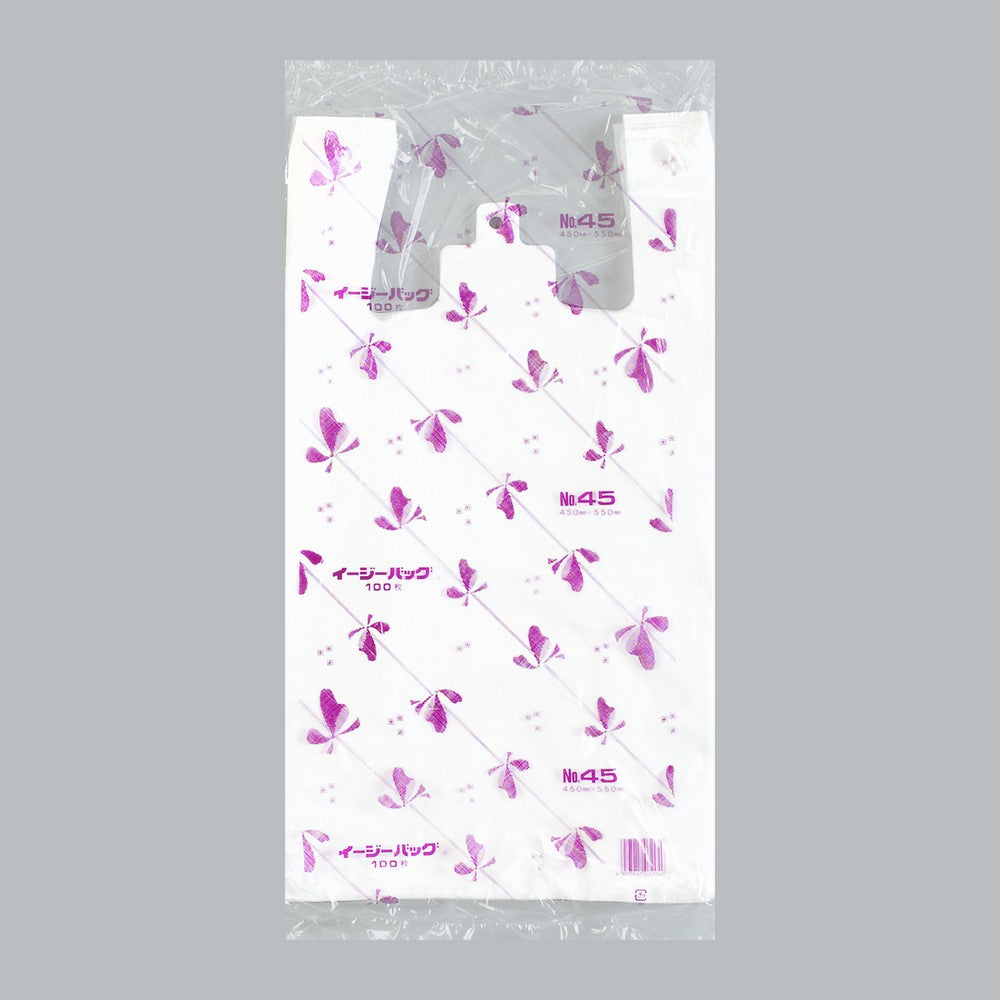レジ袋 イージーバッグ 関西 無地 厚口タイプ No.45（0.022×450(300)×550mm）福助工業